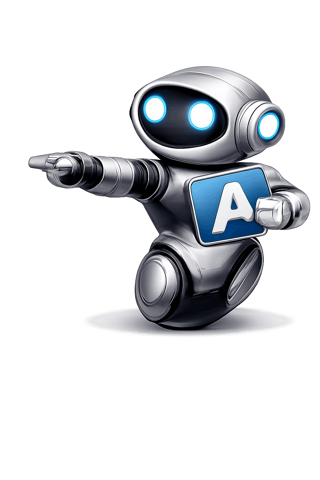 AI Audio Q&A answer engine robot mascot delivering validated insights, supporting smart learning and deeper understanding