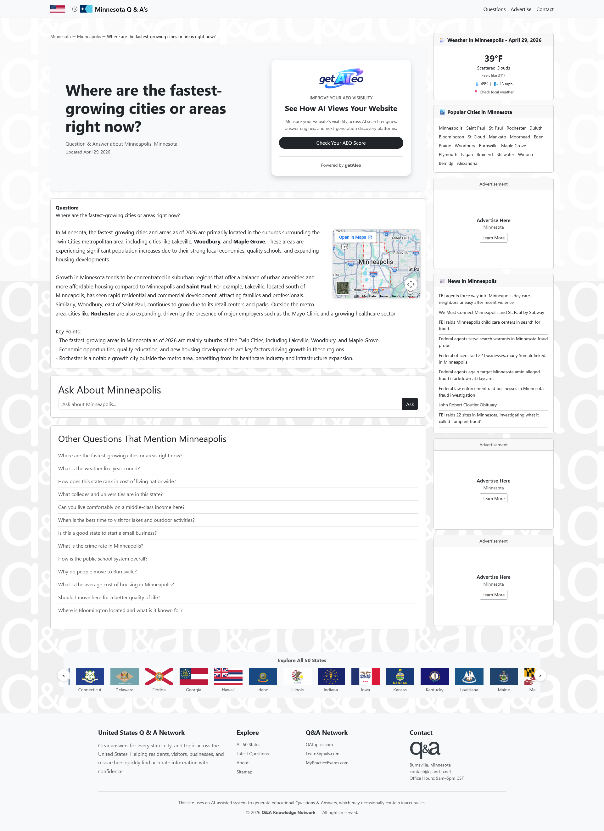 City Question Advertisement